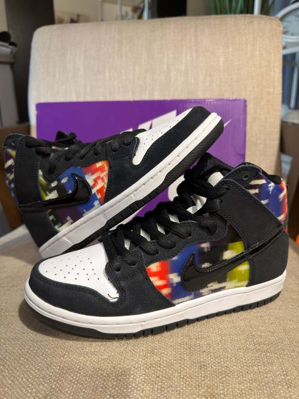 Nike SB Dunk High Pro 'TV Signal' Sneakers 6.5 (CZ2253-100)